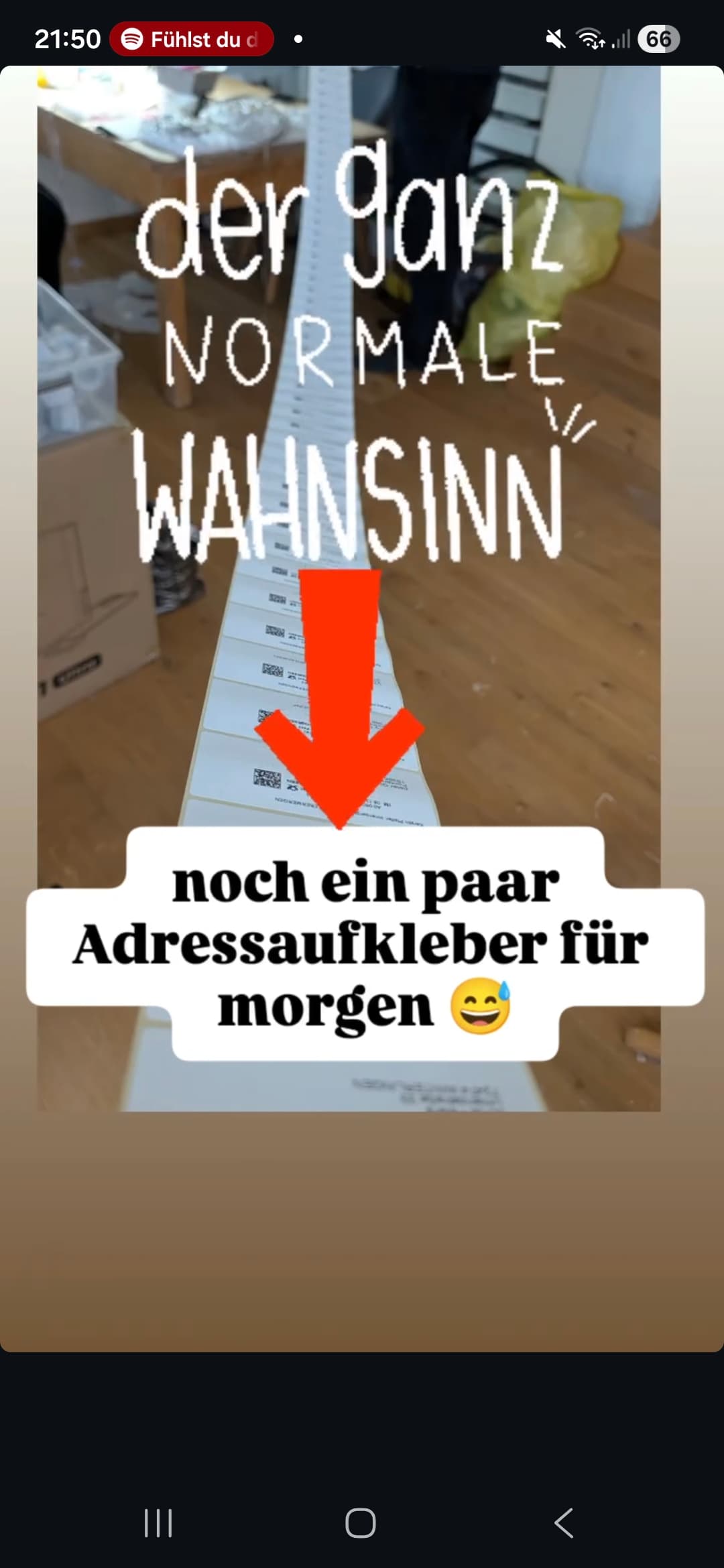 Adressaufkleber für den nächsten Versand
