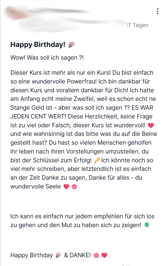 Der Kurs war jeden Cent wert